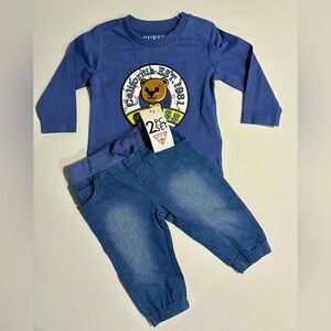 Guess Blue 2-Piece Set with Bear Patch